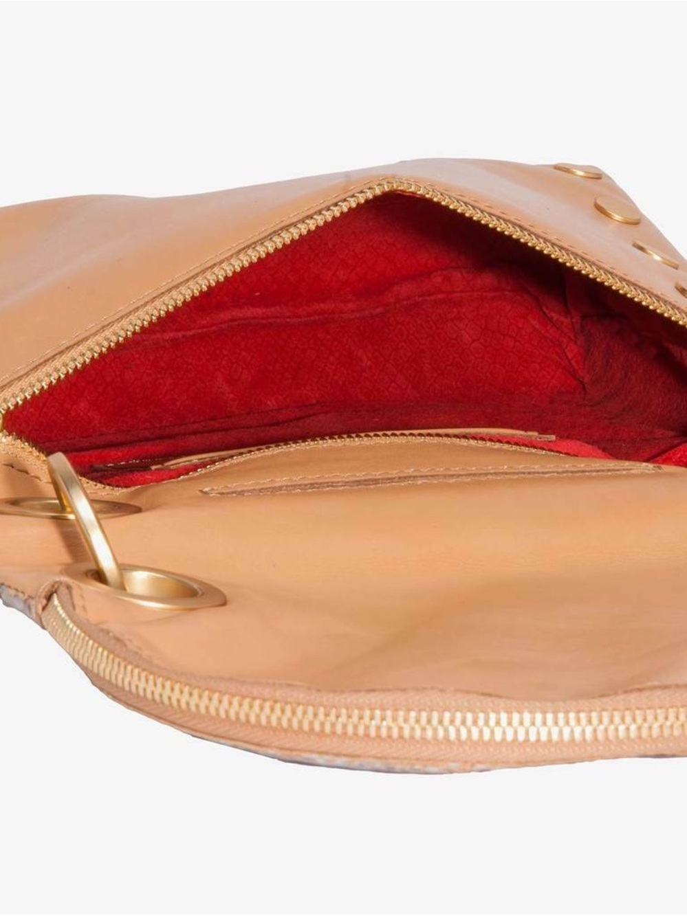 Hammitt Corey Leather Reversible Crossbody Bag Coast Mirage Brushed Gold Rivets - Picture 7 of 12